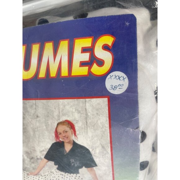 Alexanders Costumes Sock Hop Skirt One Size White Black Polka Dot Retro NEW - Picture 5 of 6